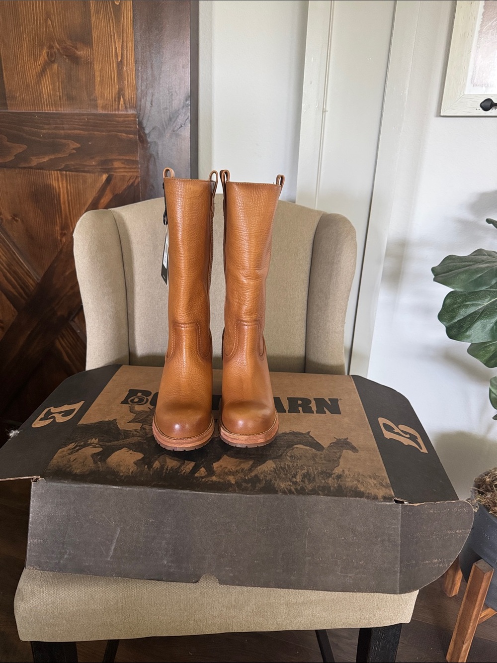 Classic Tan Leather Heeled Boots